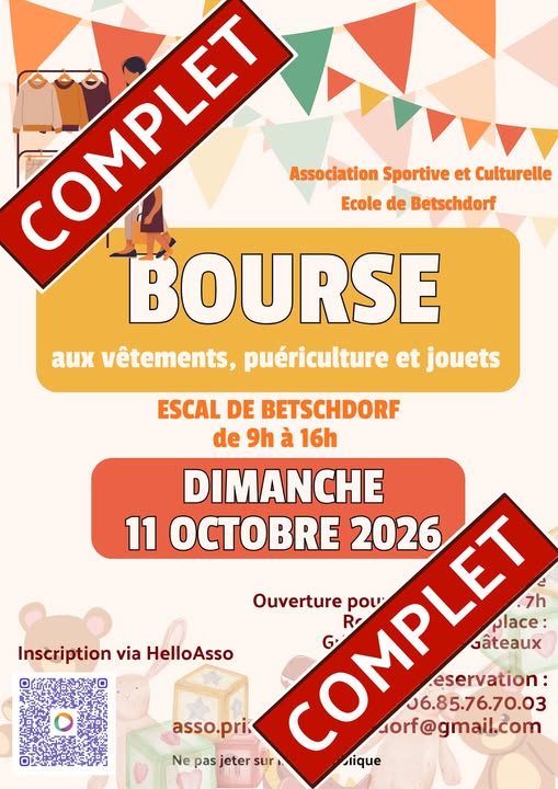 Bourse vêtements 2026