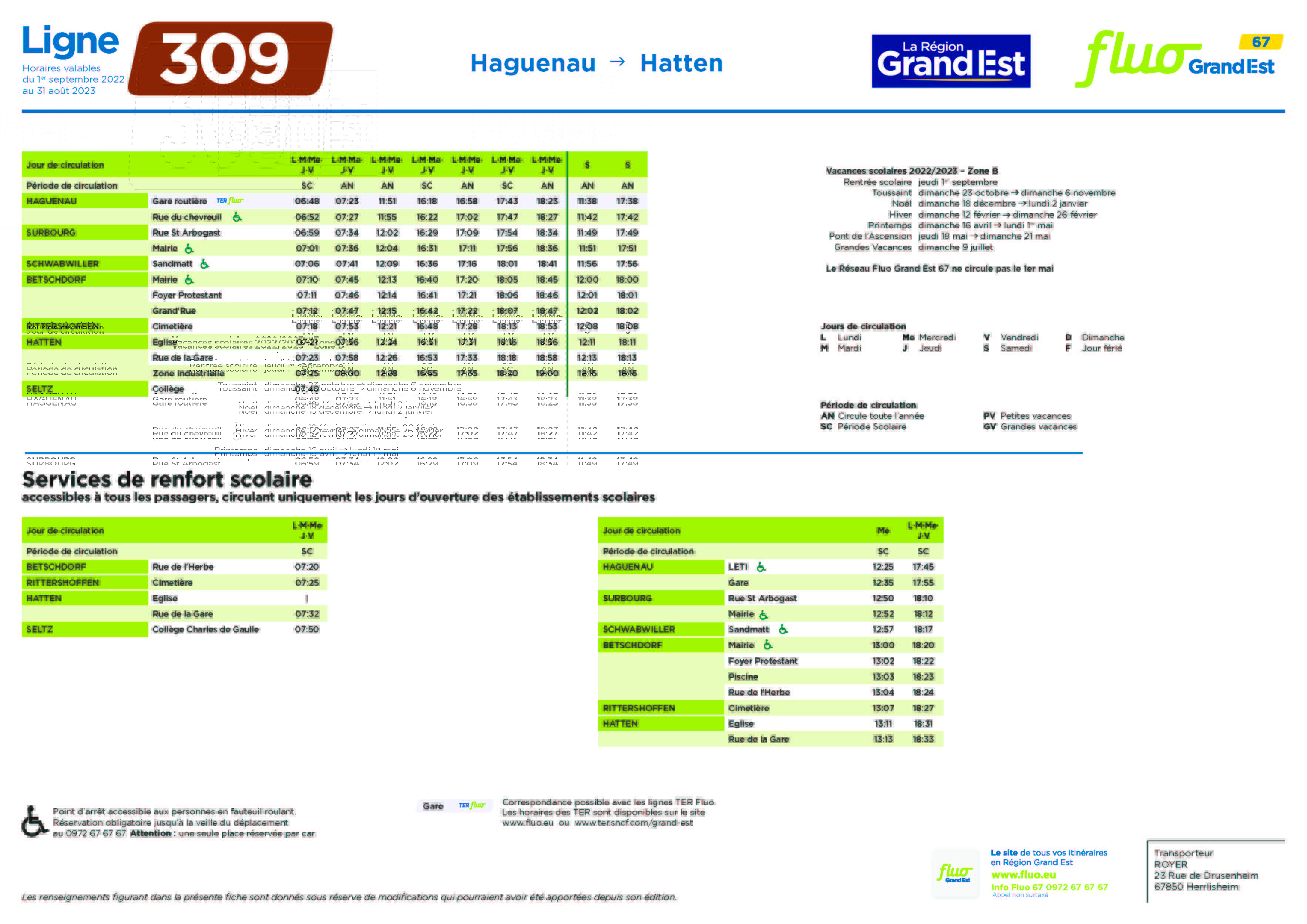 Hatten Haguenau FP ligne 309 Page 1