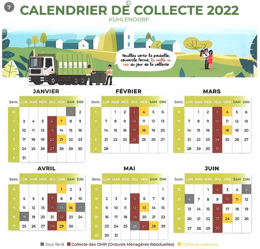 Calendrier collecte OM KUHLENDORF Page 1