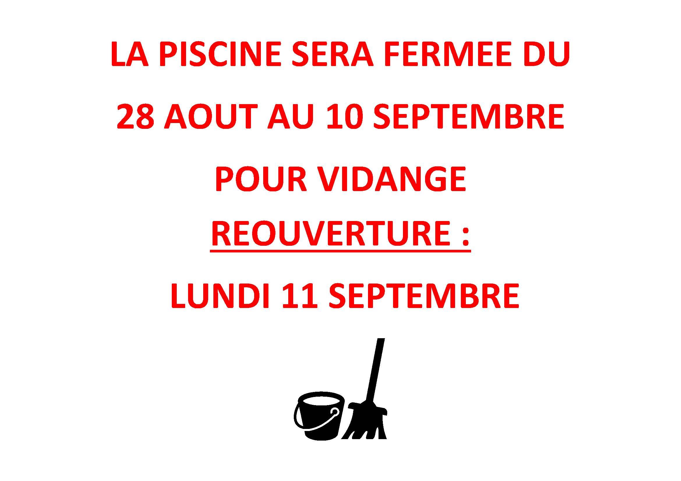 Vidange piscine 2023