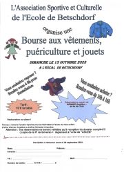 Bourse vêtements 2019